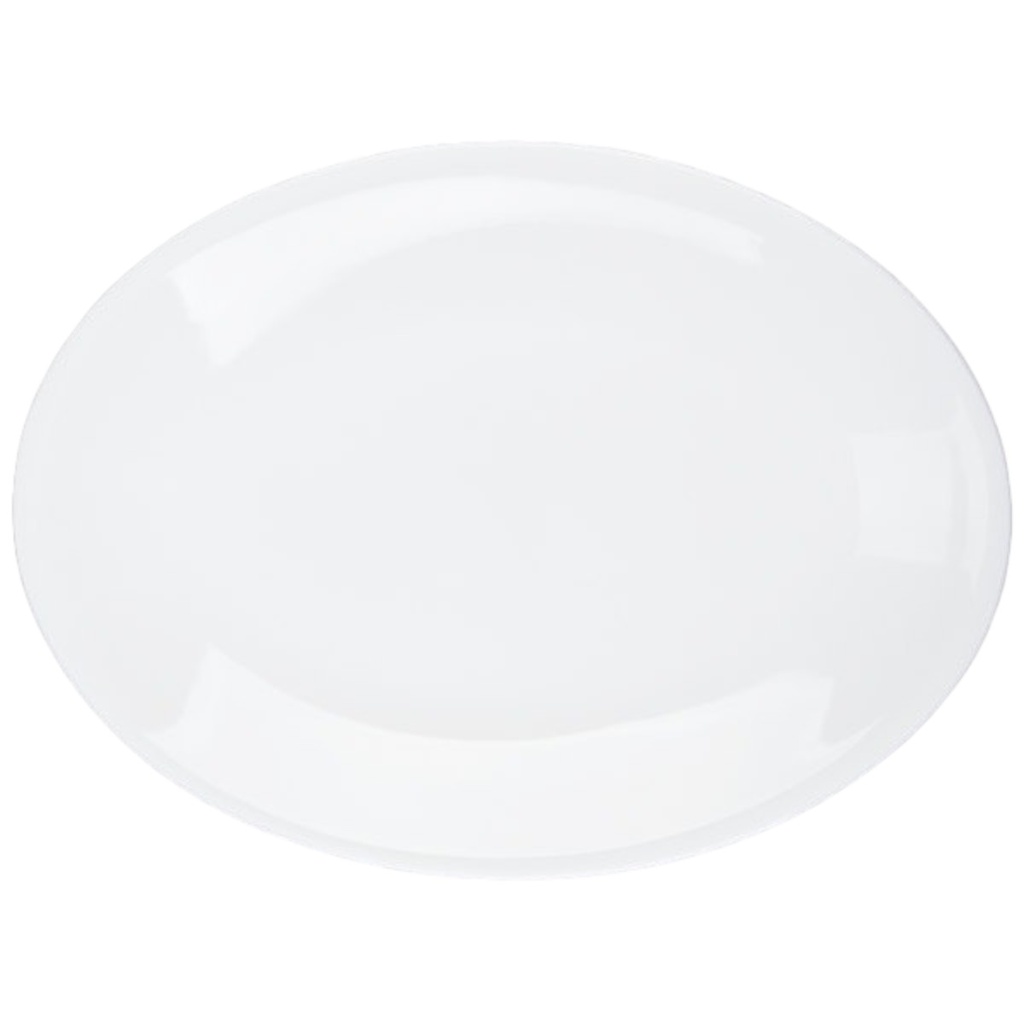 [040405] PLATO OVALADO BLANCO BRILLANTE 13.5" x 10"- 840-530R-30