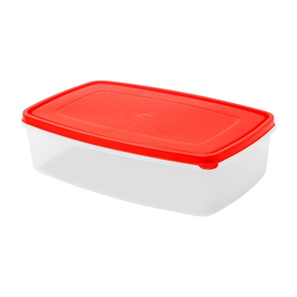 RECIPIENTE RECTANGULAR GRANDE DE 5 LITROS CON TAPA DE COLORES  #35040C