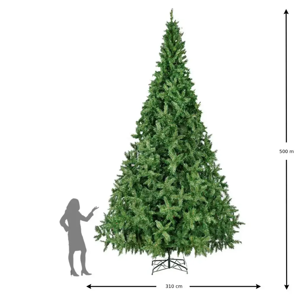 PINO BAVARO DE LUJO GIGANTE VERDE #16 DE 5 METROS CON BASE REFORZADA - 31795