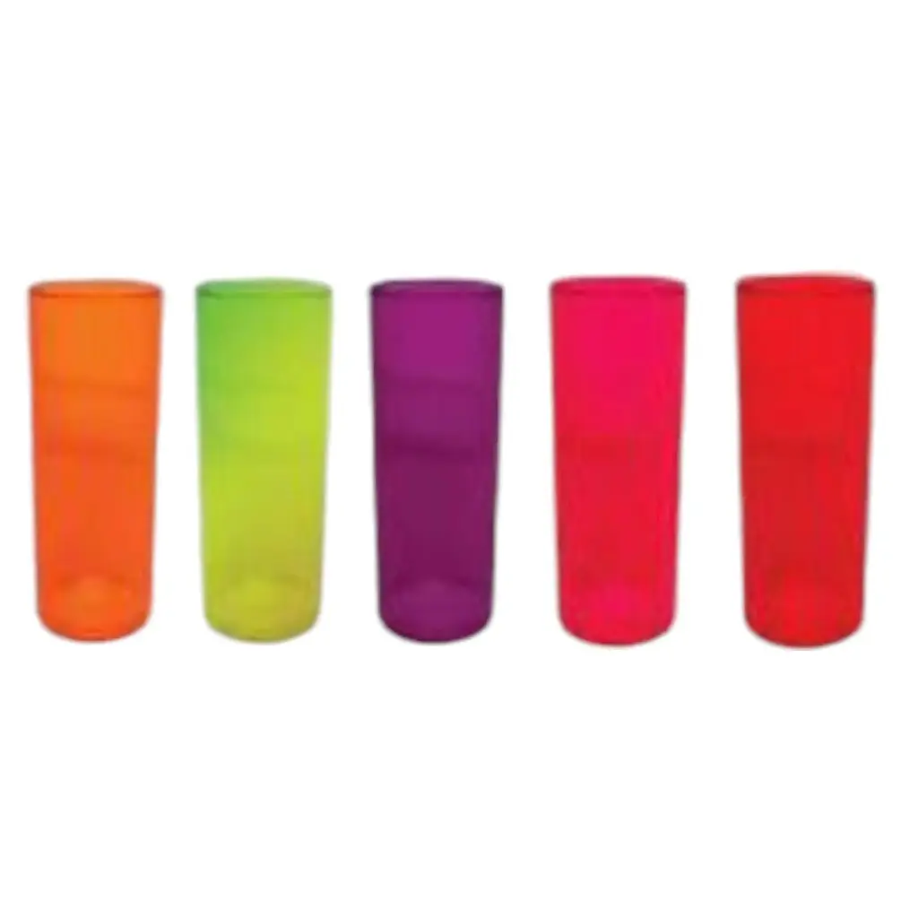 VASO JAIBOL DE POLICARBONATO COLORES VARIADO NEON 12 oz / 350 ml