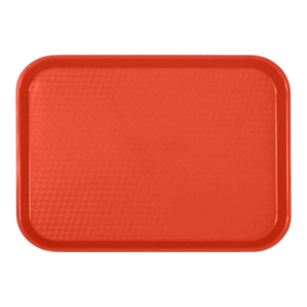 [050997] CHAROLA RECTANGULAR PARA CAFETERIA PP ROJO 35.5cm x 45cm - DS122R