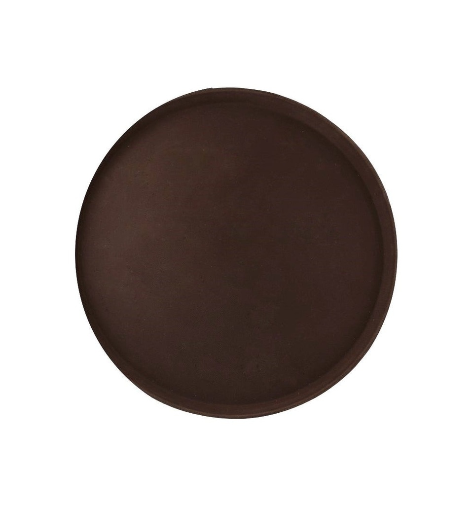 [039443] CHAROLA REDONDA DE PLÁSTICO COLOR CAFÉ 40 cm - 056-001-003