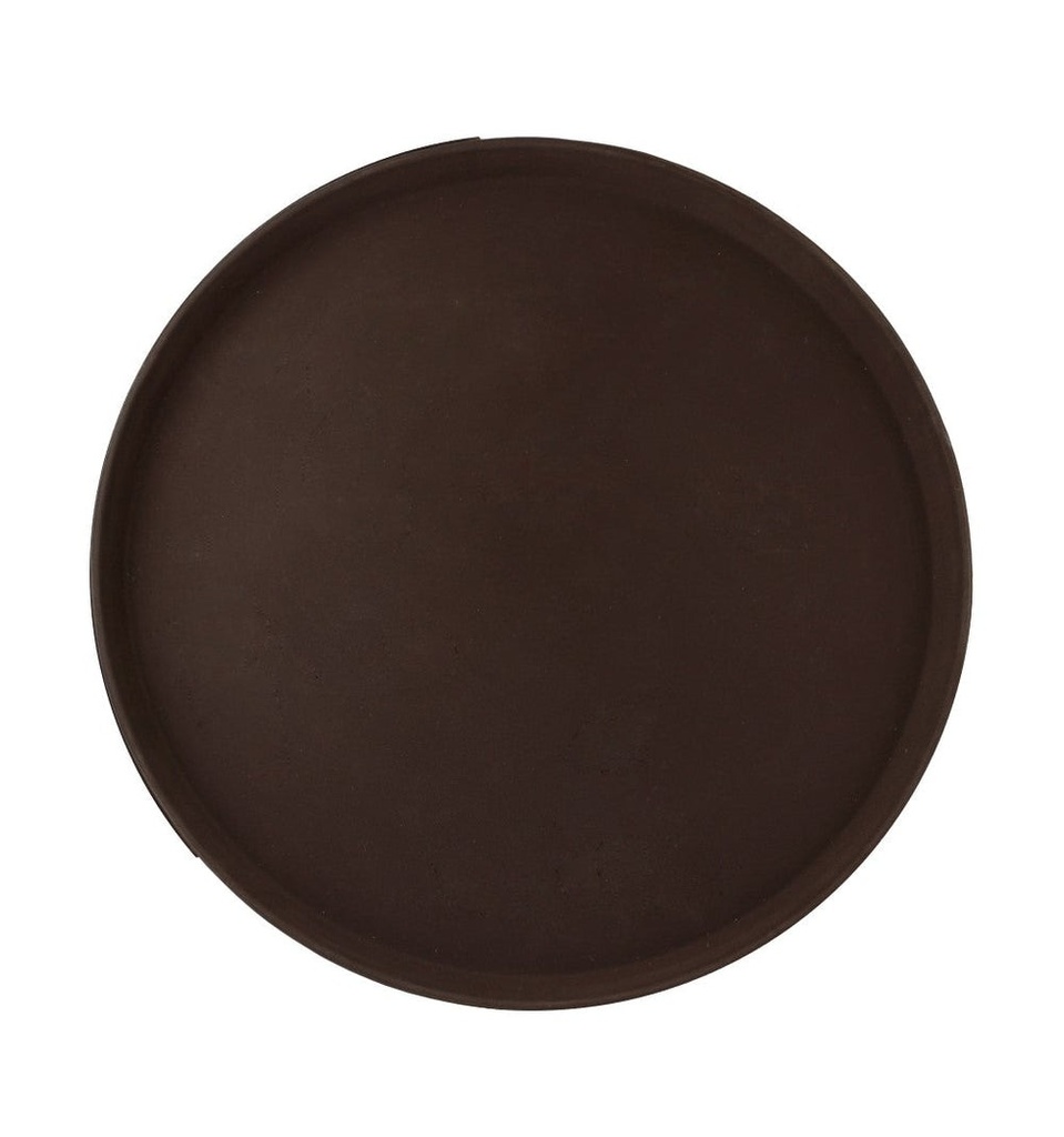 [039444] CHAROLA REDONDA DE PLÁSTICO COLOR CAFÉ 45 cm - 056-001-001