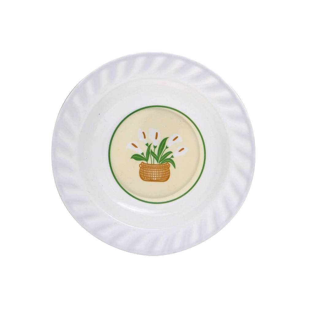 [058390] PLATO SOPERO ONDULADO 8.5" FLOR #003-502-005