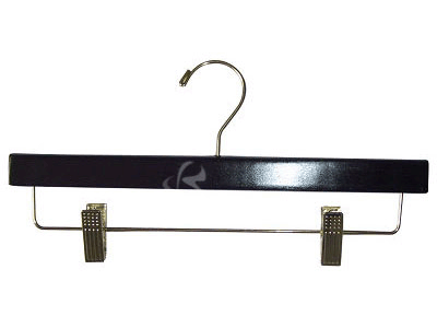 GANCHO DORADO DE MADERA CON PINZAS HA-500BK-1