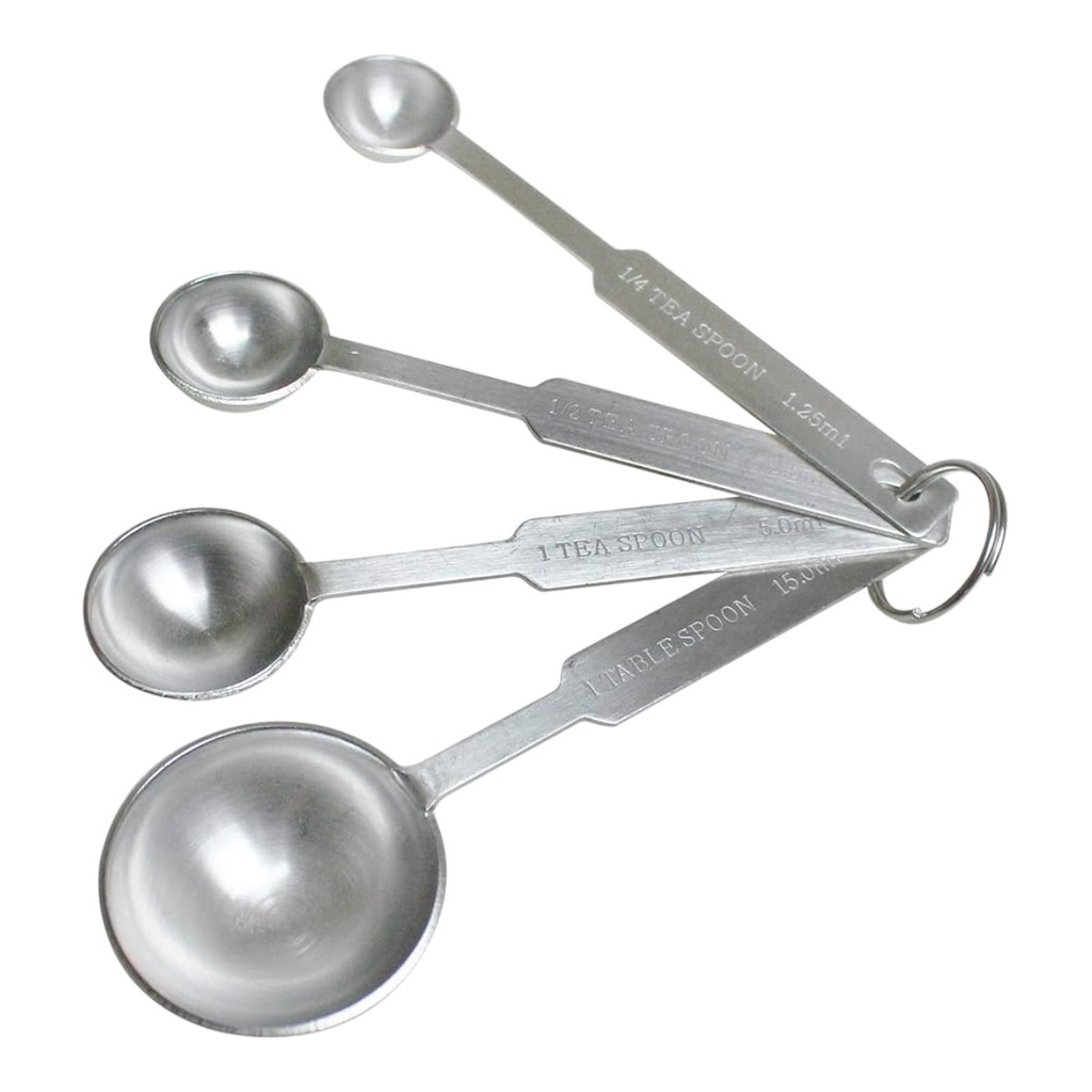 [050957] CUCHARAS MEDIDORAS PESADAS DE A.I. CON 4 PIEZAS - DS2046 / SLMC2416