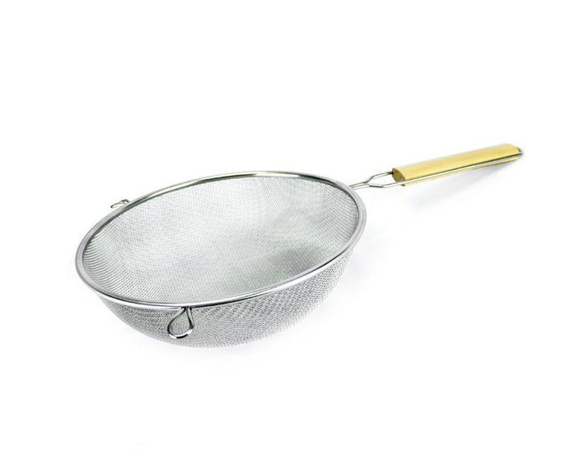 [055872] COLADOR DE ACERO INOXIDABLE CON MALLA DOBLE 27 cm - 022-003-008