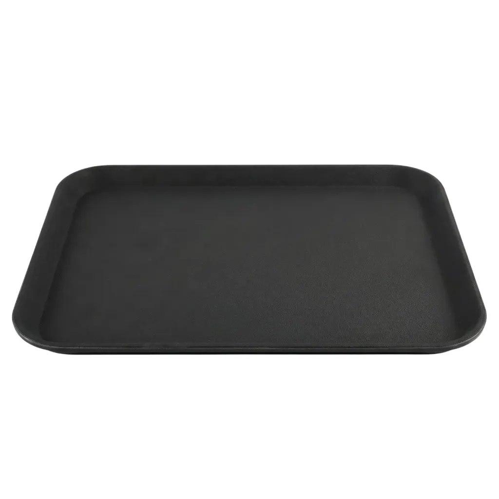 CHAROLA RECTANGULAR DE FIBRA DE VIDRIO NEGRA 56 x 40 cm - 056-003-006