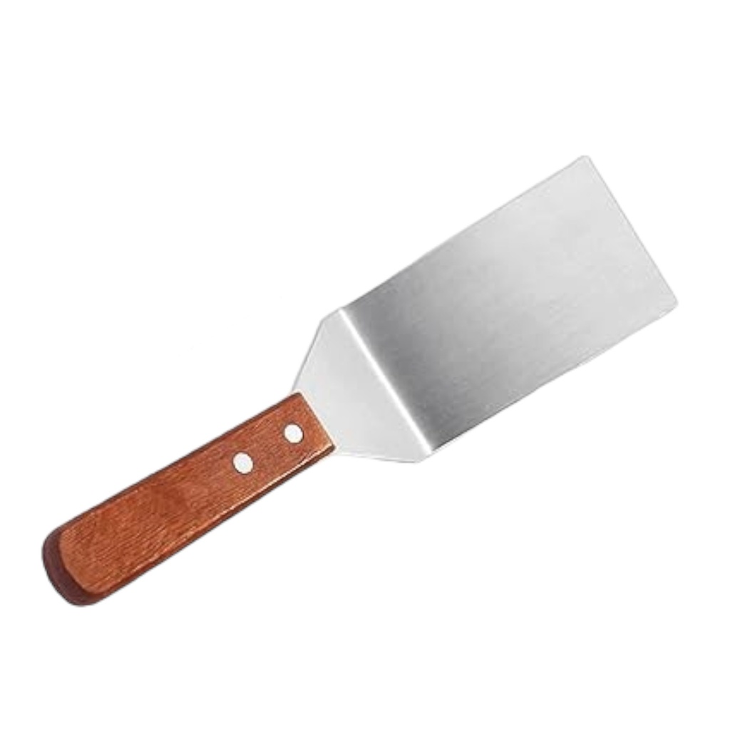 [055897] ESPATULA CUADRADA DE 6.7" CON MANGO DE MADERA - 020-002-005