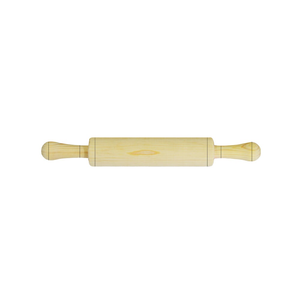 RODILLO FIJO CHICO DE MADERA 33cm - VAL023