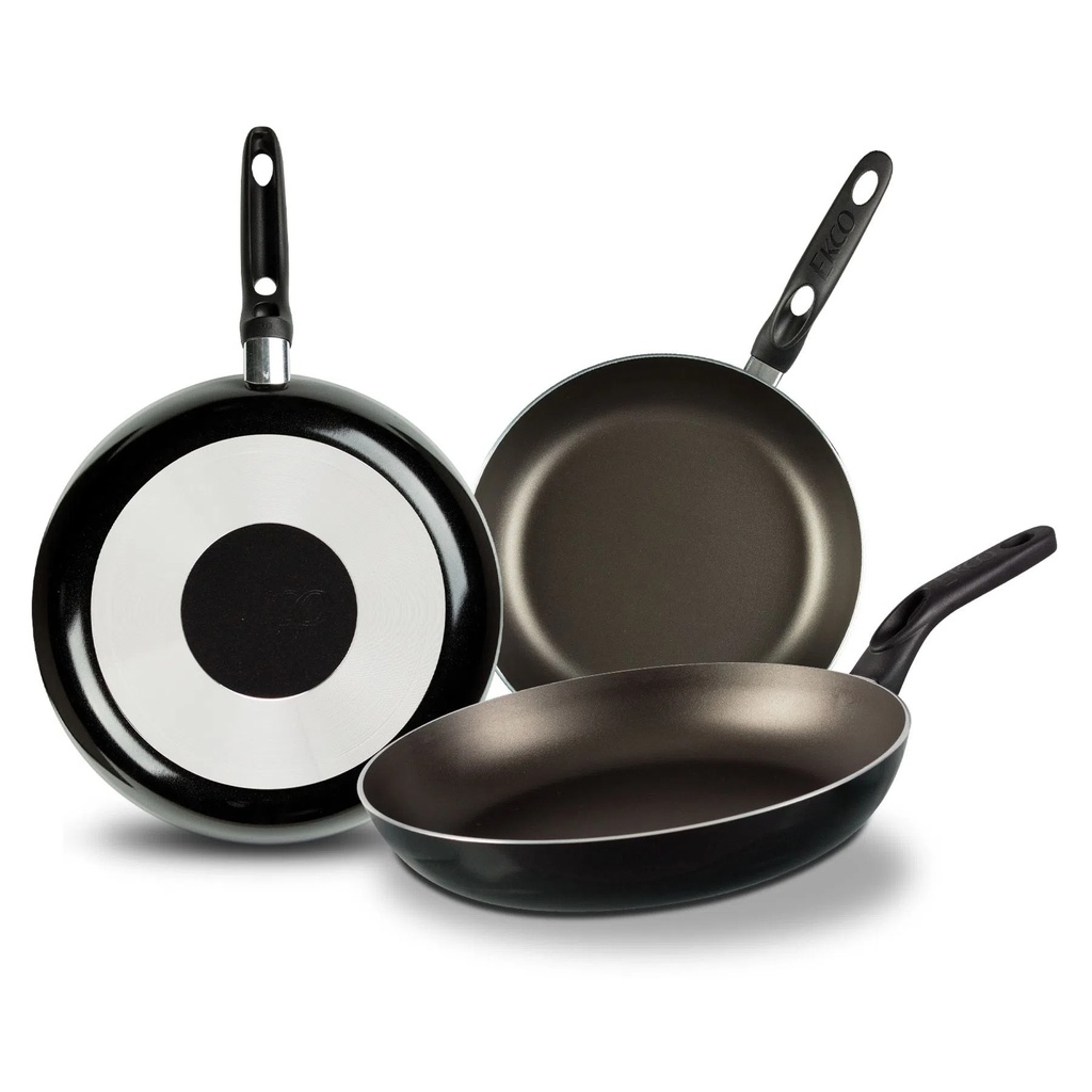 JUEGO DE SARTENES ECKO NEGRO 20/24/30 DE 3 mm