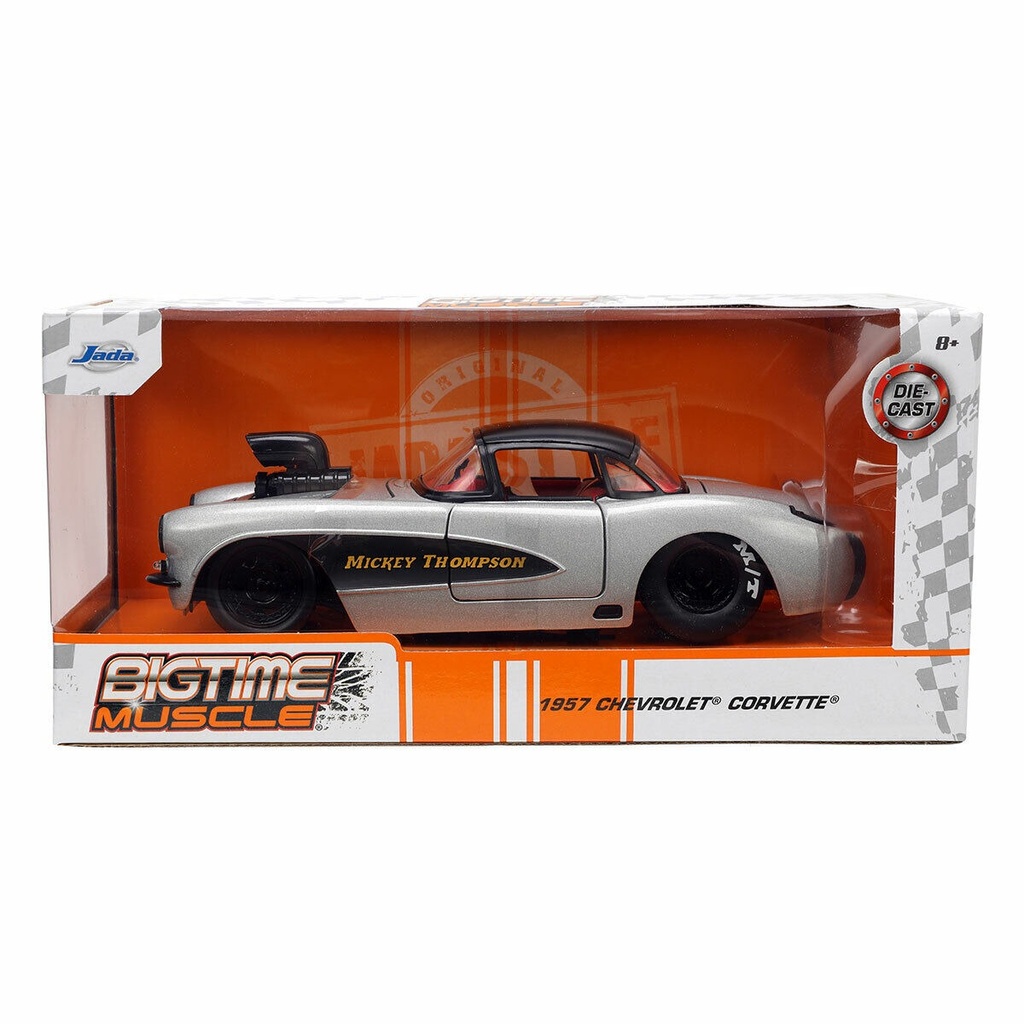 [061201] JADA TOYS BIGTIME MUSCLE: 1957 CHEVY CORVETTE "MICKEY THOMPSON" ESCALA 1/24