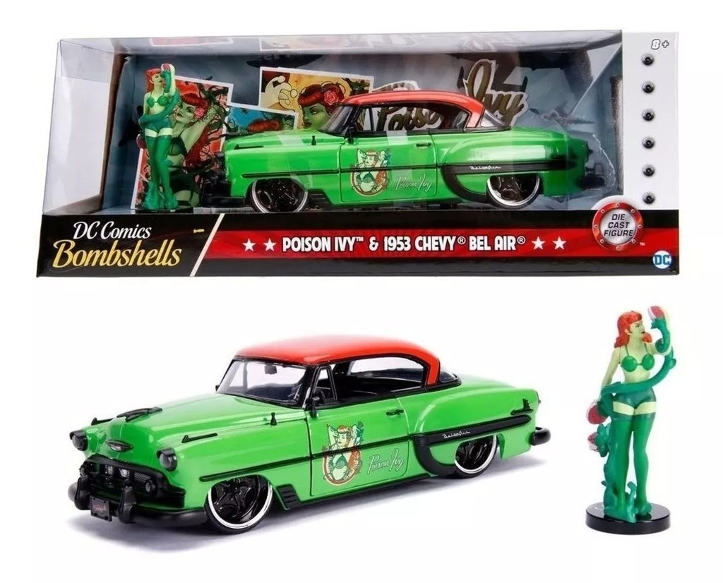 JADA 1953 CHEVROLET BEL AIR & POISON IVY 1:24