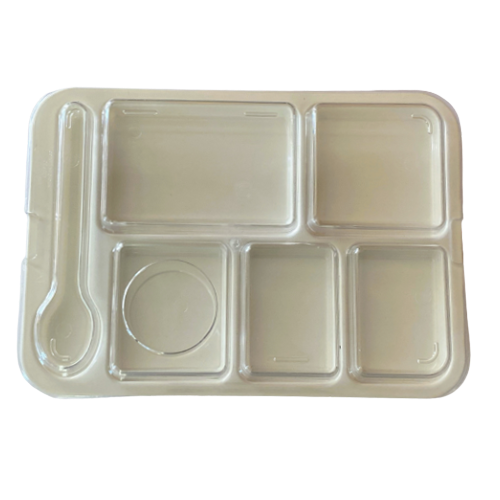 TAPA CHAROLA DE POLICARBONATO CON SEIS DIVISIONES - PT1814