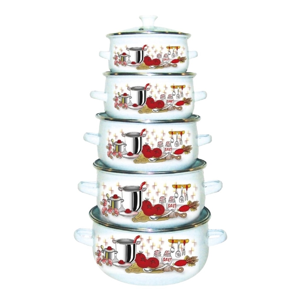 JUEGO DE 5 CACEROLAS CON TAPA - 043-034-003