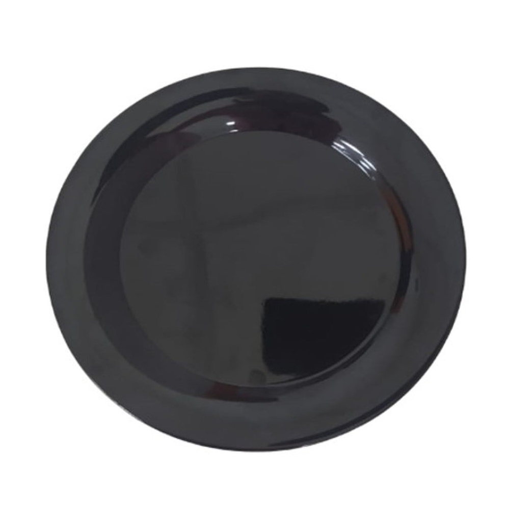 PLATO TRINCHE 25.4cm MELAMINA NEGRO DIAMANTE - 105-015-107