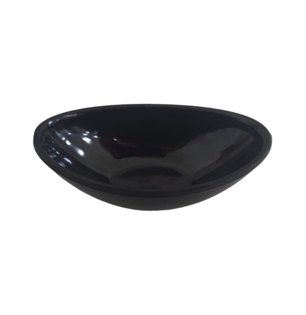 MINI PLATO OVALADO HONDO 10cm MELAMINA NEGRO DIAMANTE - 105-015-149