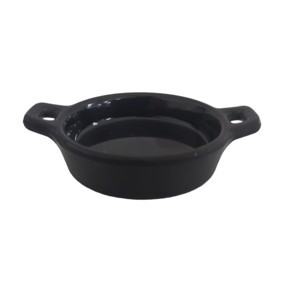 MINI CAZUELITA REDONDA 10cm MELAMINA NEGRO DIAMANTE - 105-015-150