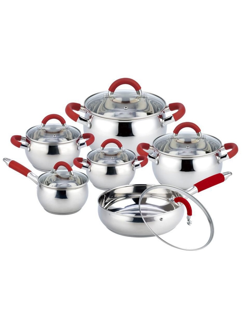 [061649] BATERIA DE ACERO INOXIDABLE 12 PZAS - Y201-MZ12