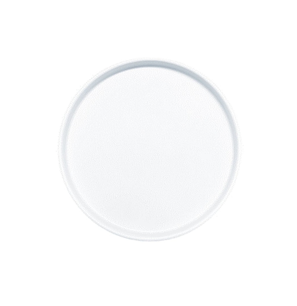 [061662] PLATO REDONDO CON PESTAÑA 23cm MELAMINA BLANCA MATE - 105-021-023