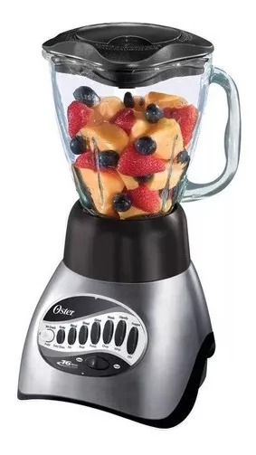 [061712] LICUADORA OSTER CORE NICKEL NEGRA 16 VEL. C/TAPA DE VIDRIO #6817-13