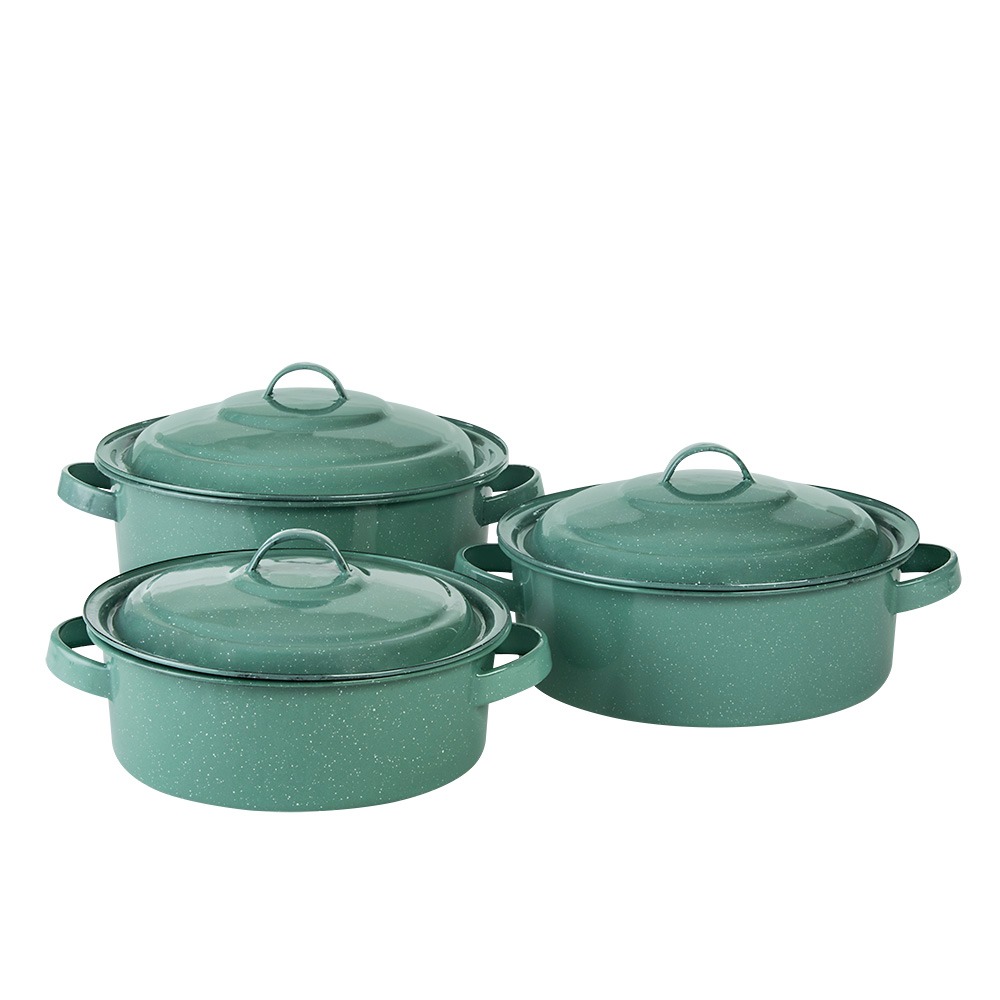JUEGO DE BUDINERAS KIARA CLÁSICA VERDE JADE JASPEADO DE 6 PIEZAS - 317808