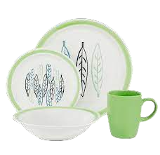 [062092] VAJILLA TROPICAL VERDE DE 16 PIEZAS Y-102 - 319098