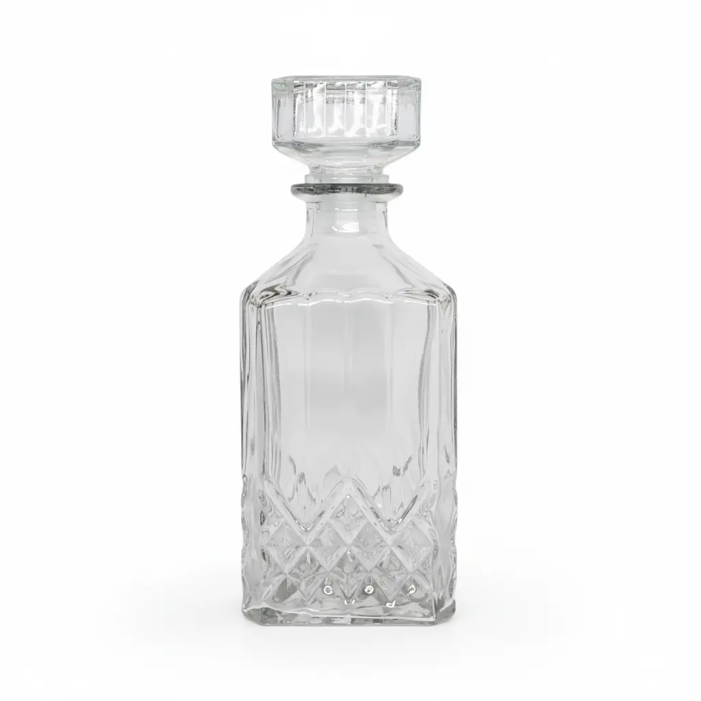 [062148] LICORERA CUADRADA DE VIDRIO 980 ml / 24 cm - LQ-1752-B