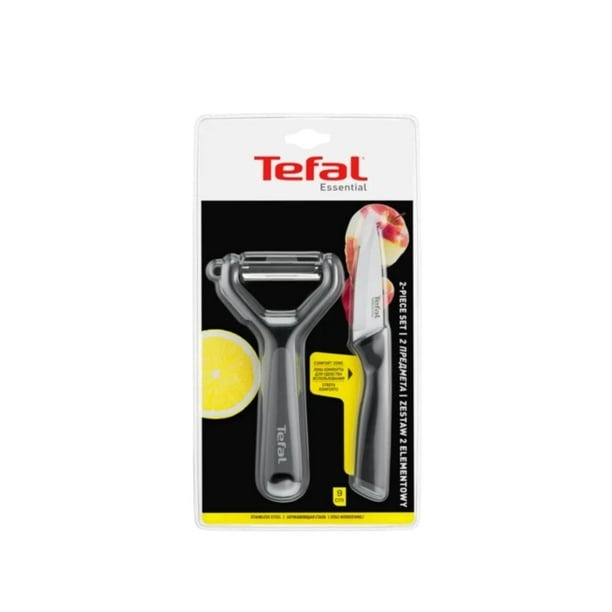 [062494] SET TEFAL DE CUCHILLO Y PELADOR ESSETIAL NEGRO - K2212S55
