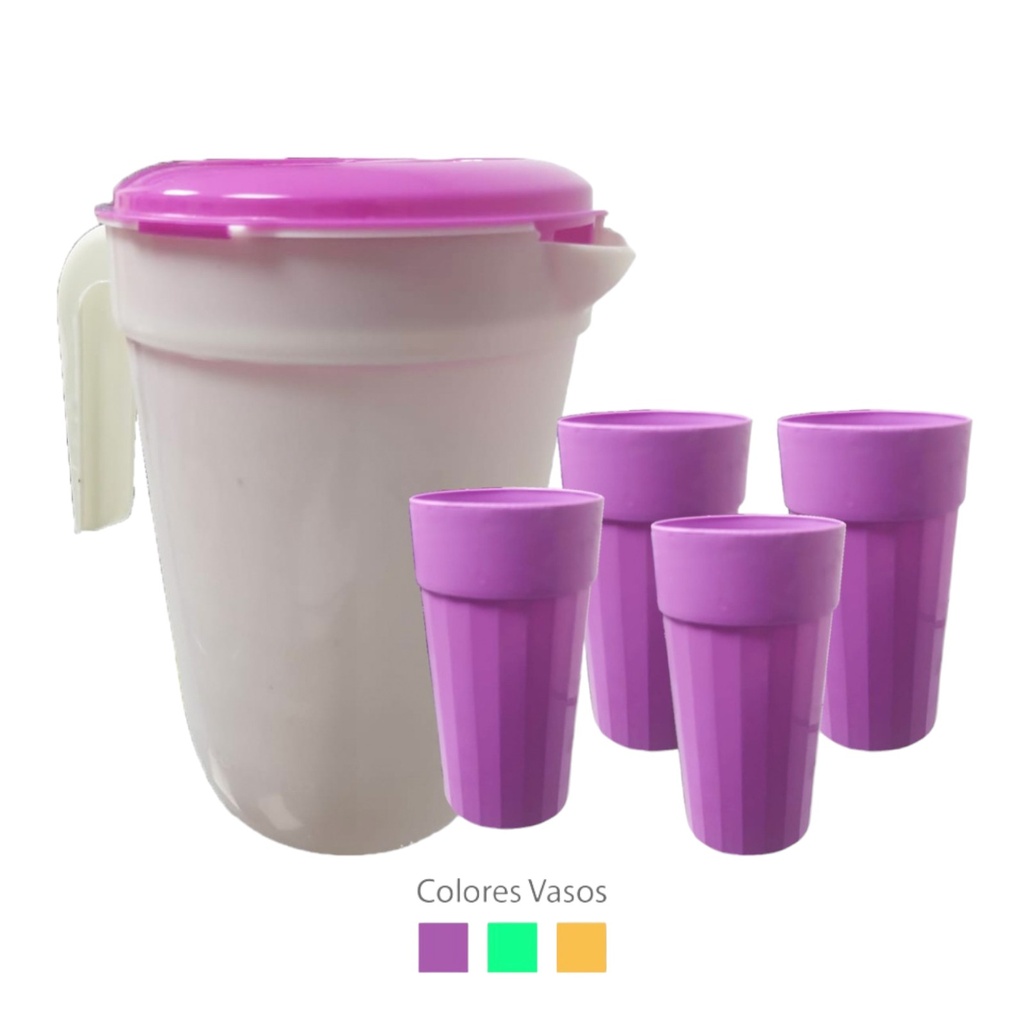 JUEGO DE JARRA CON 4 VASOS - PIC1406/4