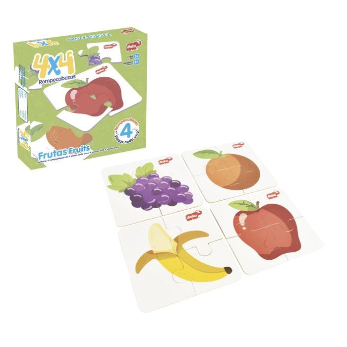 [062886] ROMPECABEZAS DIDÁCTICO 4X4 FRUTAS - 7252-F