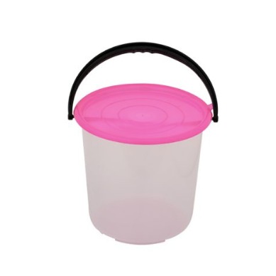 CUBETA CON TAPA CON ASA DE PLÁSTICO 5L - PT1468