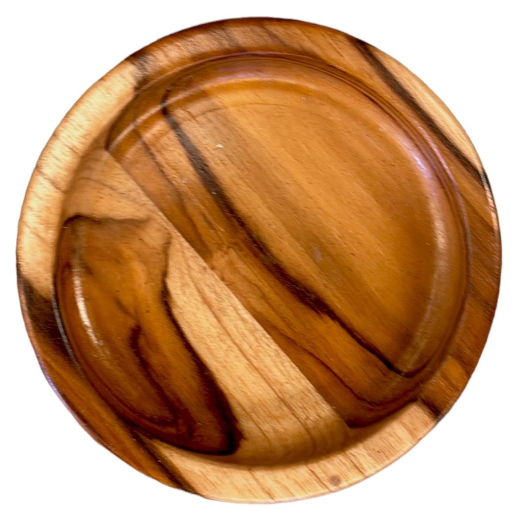 BANDEJA CIRCULAR DE TECA 12cm