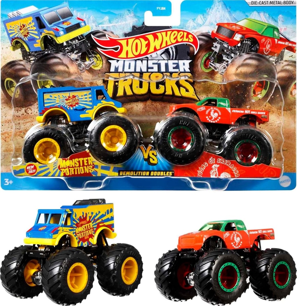 HW MONSTER TRUCKS DEMOLITION DOUBLES - FYJ64