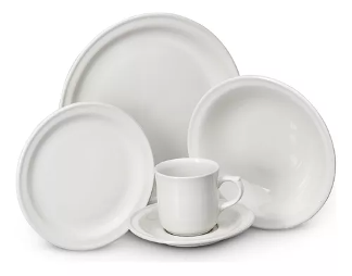 VAJILLA MADRILEÑA PARA 6 COMENSALES CON ENVULTURA (42 PIEZAS)