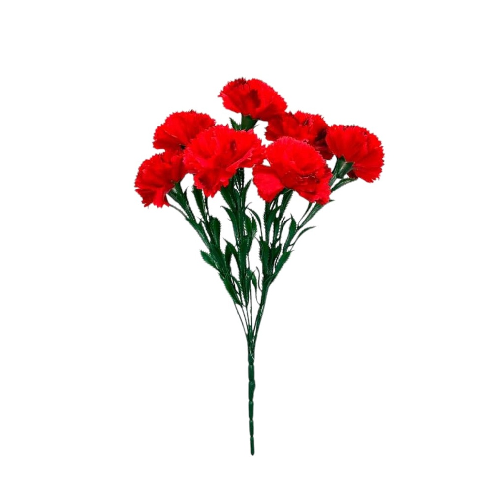 RAMO CLAVEL ROJO 7 CABEZAS 45CM - 5869077