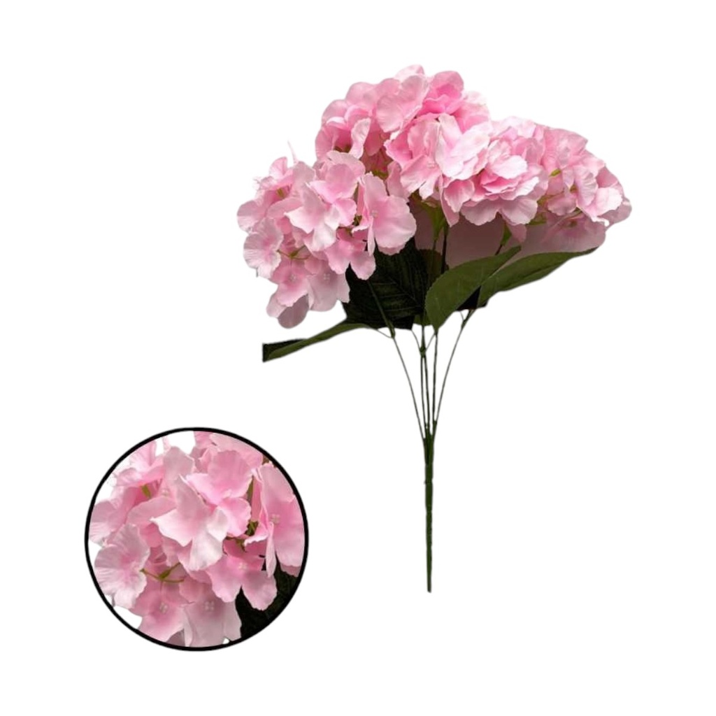 RAMO HORTENSIA ROSA 5 VARAS 46CM - 5850945