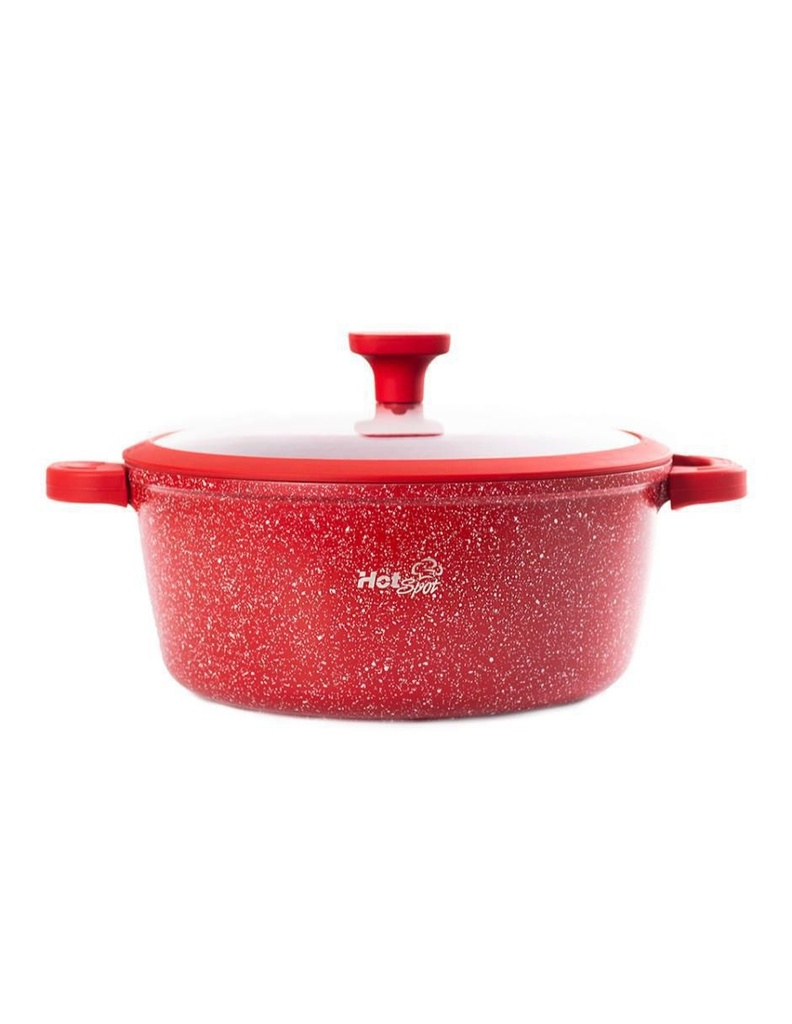 OLLA ULTRA MARMOLEADO ROJO 28 cm - Z602