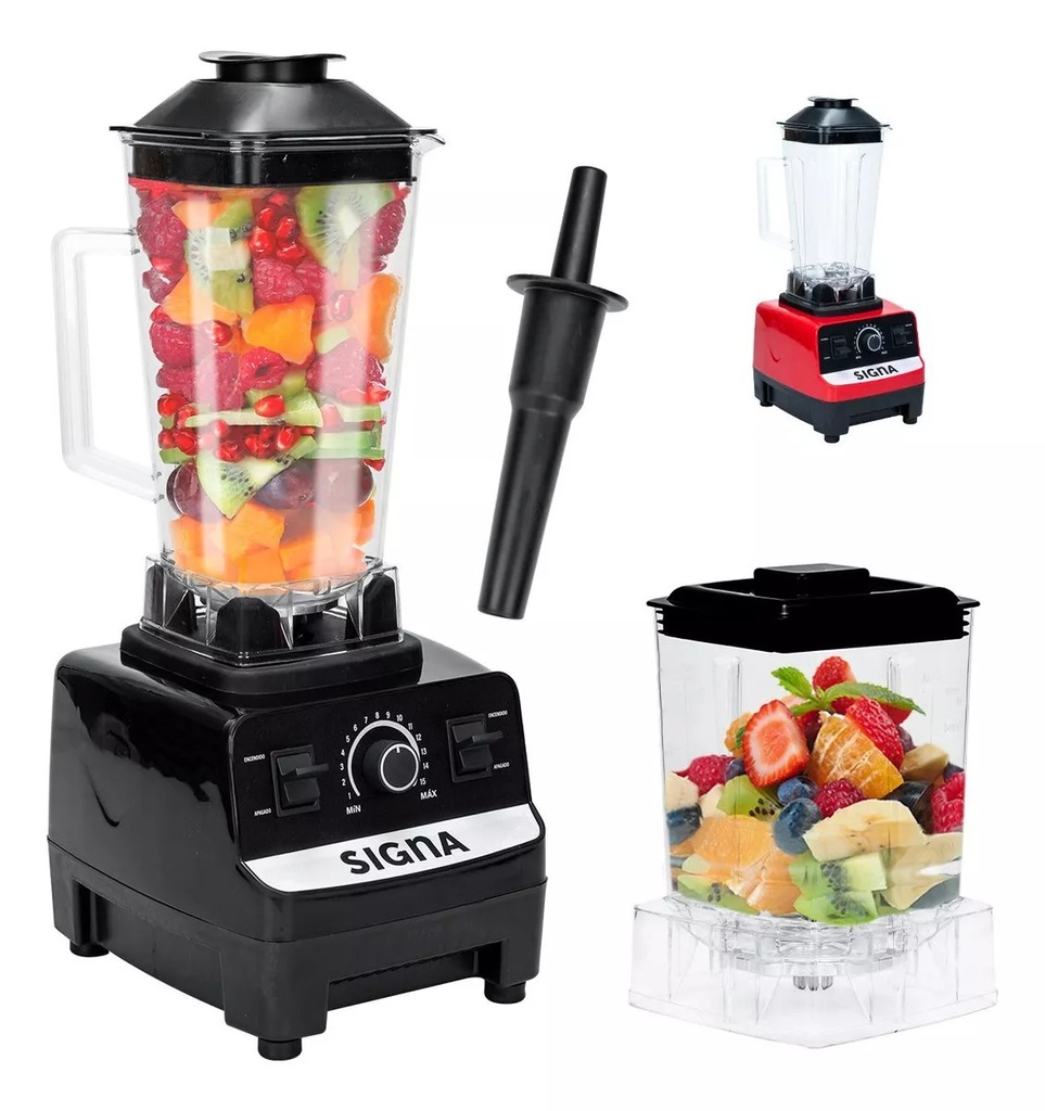 LICUADORA DE PLÁSTICO NEGRA 1350W DE 2 L- EL15C1