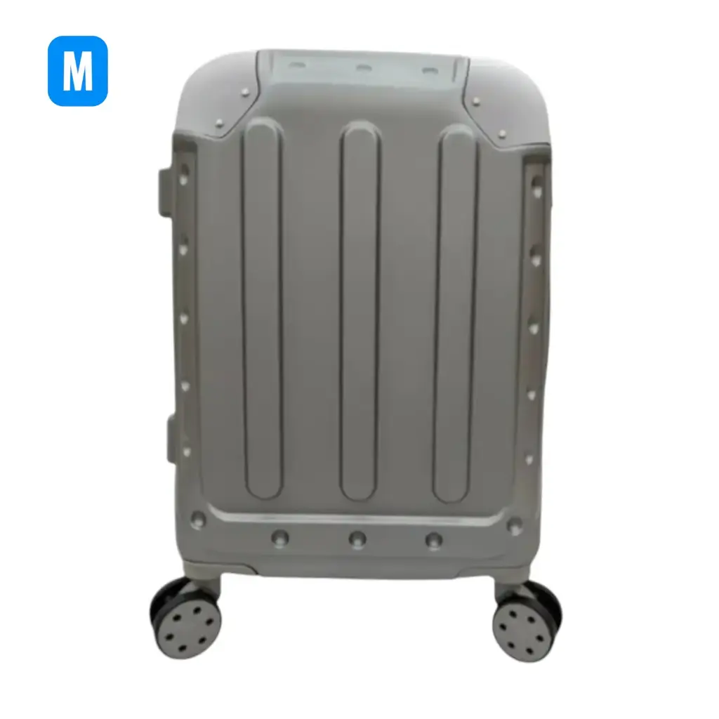 MALETA ABS RECTANGULAR CON DOBLE LLANTA 22-25" MEDIANA 