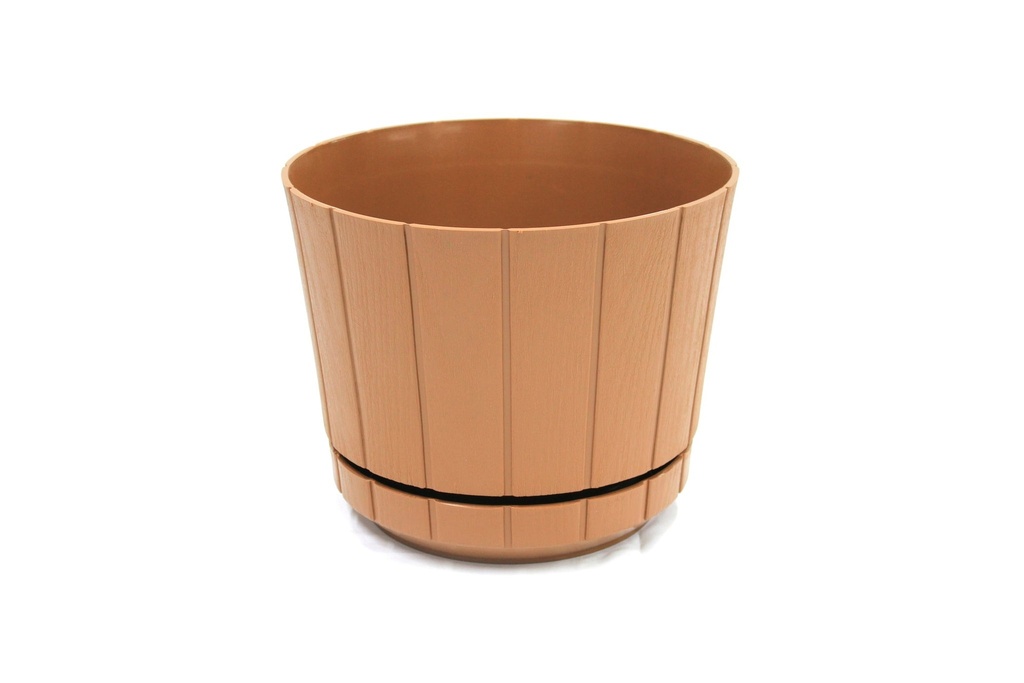 MACETA DE PLASTICO MADERA 29 cm - 511