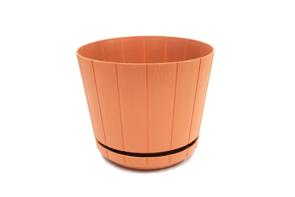 MACETA DE PLASTICO MADERA 33 cm - 513