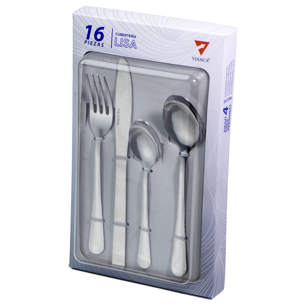 JUEGO DE 16 CUBIERTOS COLECCIÓN LISA DE A.I. - 002300