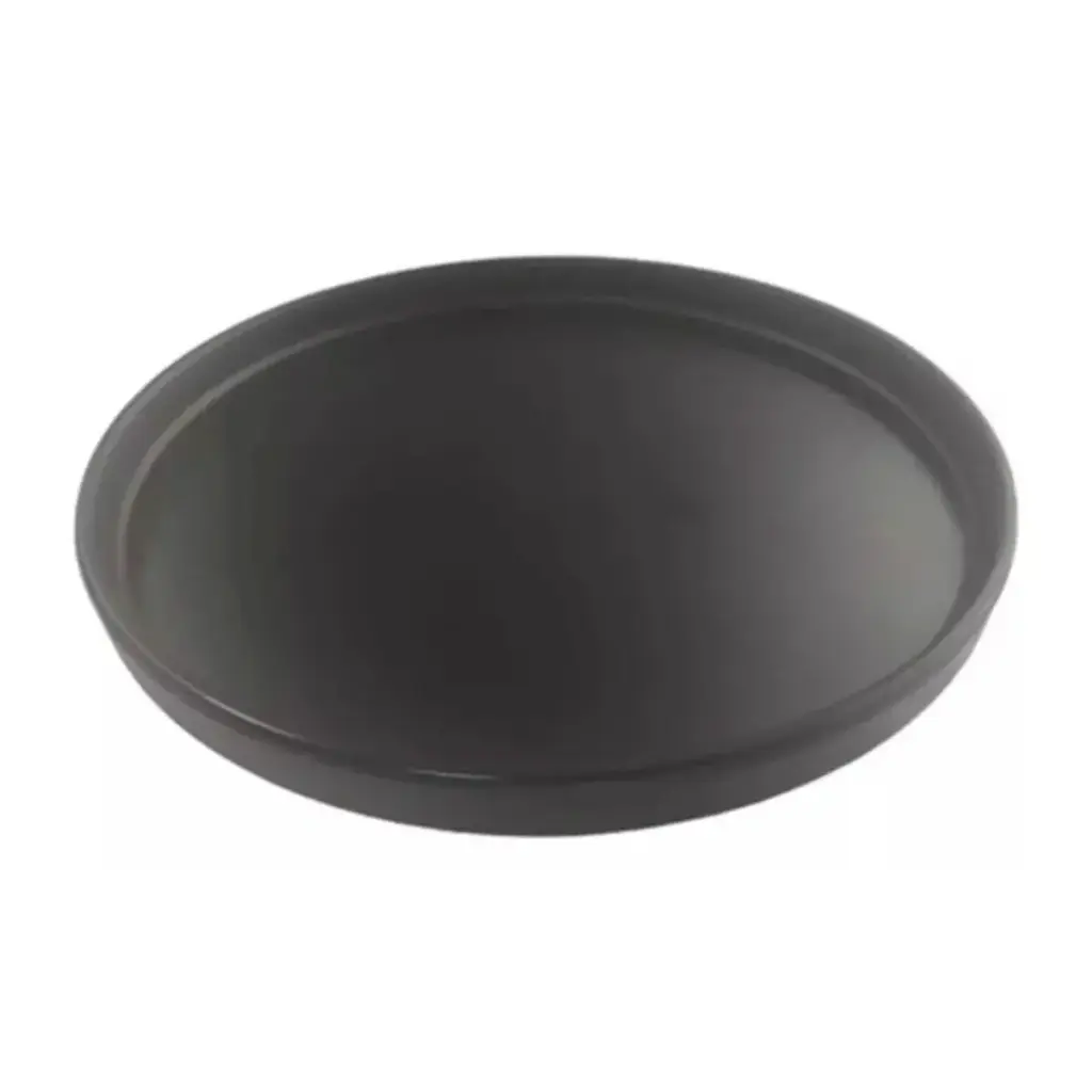 PLATO REDONDO CON PESTAÑA NEGRO DIAMANTE 27 cm - 105-015-163