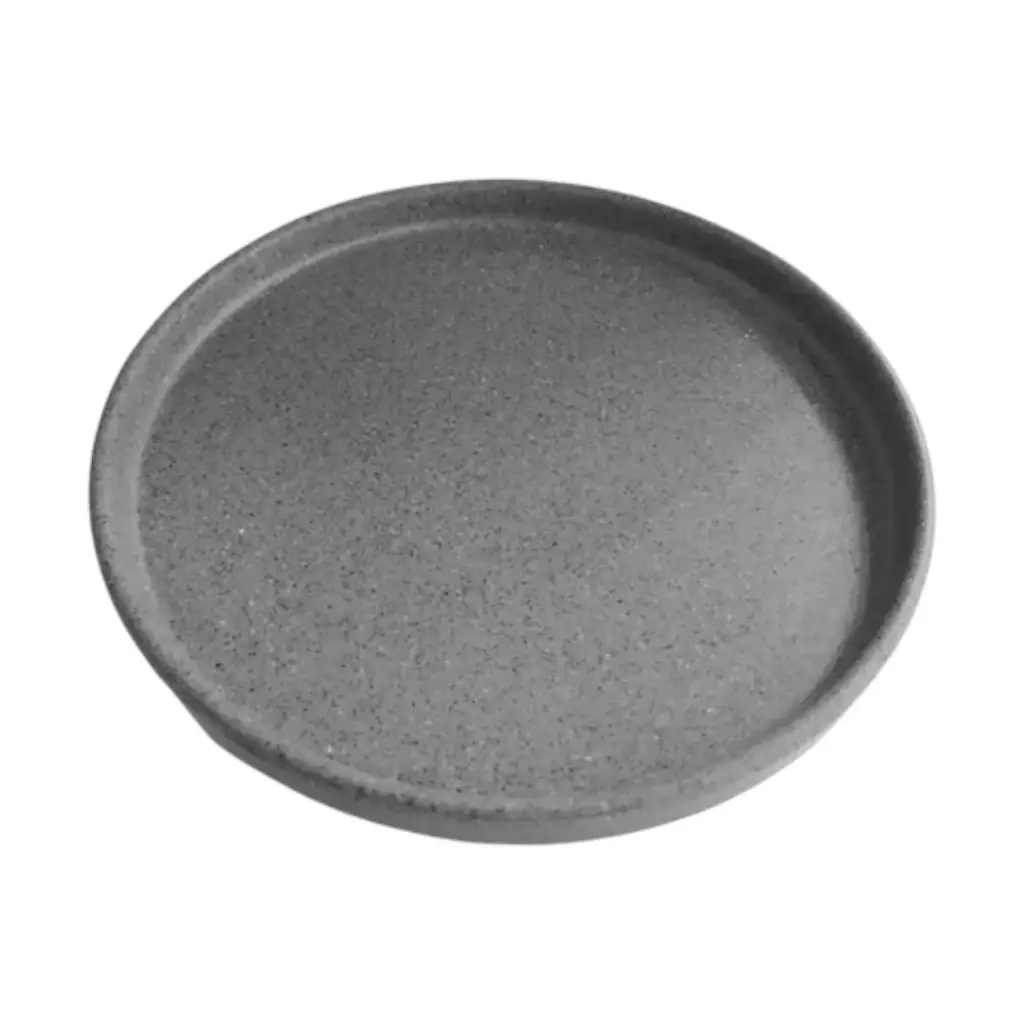 PLATO REDONDO CON PESTAÑA GRIS 27 cm - 105-018-163