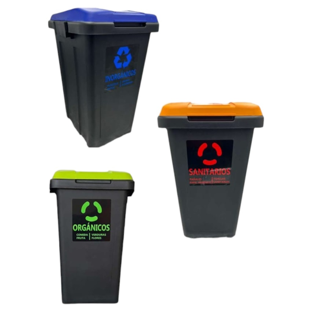 BOTE E-CONTAINER TAPA VERDE DESECHOS ORGÁNICOS 40 L - BEV