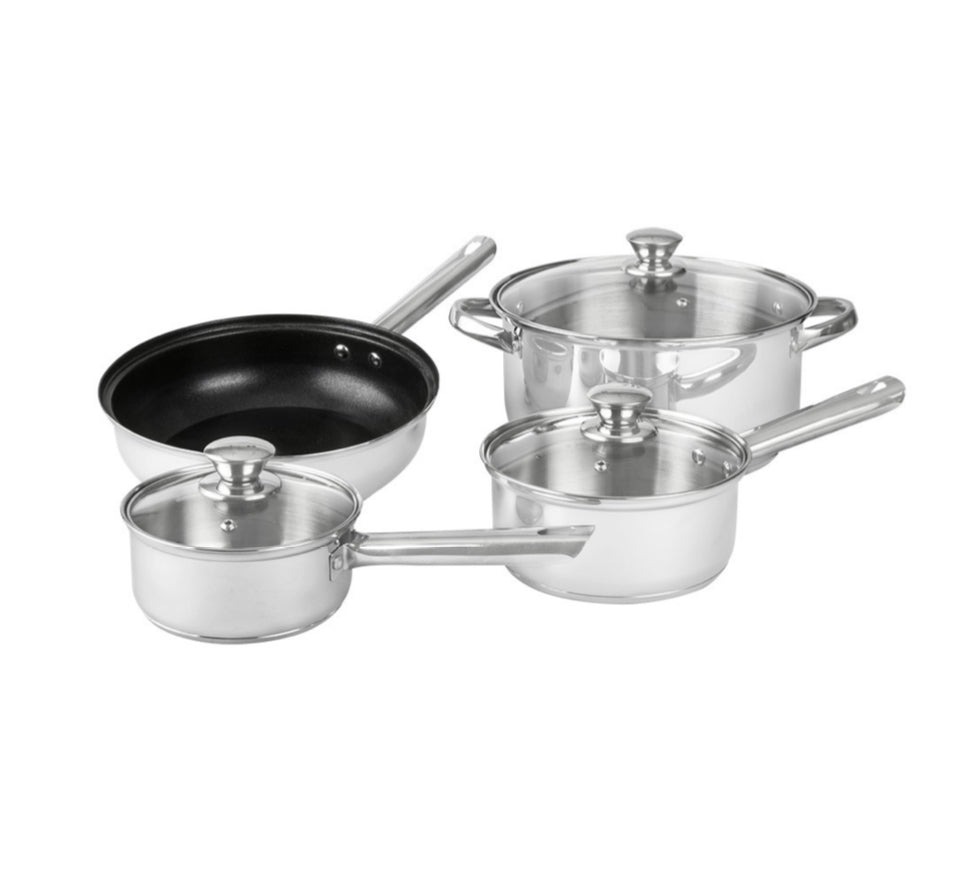 BATERÍA BERLÍN DE ACERO INOXIDABLE CON 7 PIEZAS - 320687