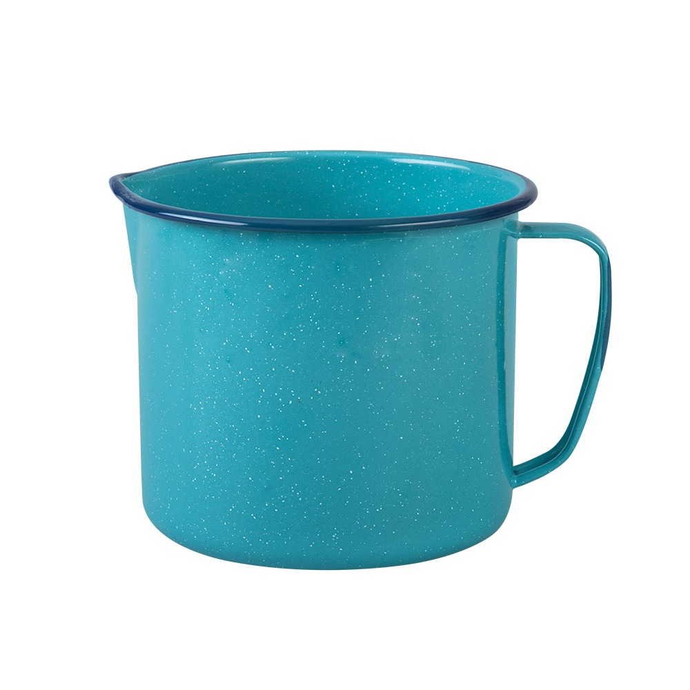 VASO RECTO CON PICO AZUL TURQUESA 16 cm - 320639