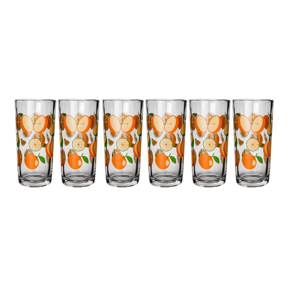 JUEGO DE 6 VASOS NARANJAS #8360 - 1721978