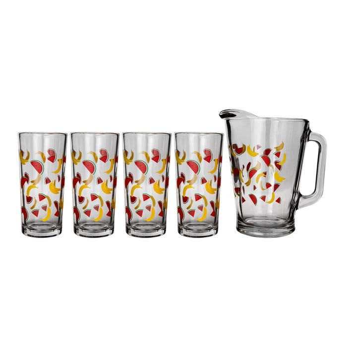 JUEGO DE AGUA DE 5 PIEZAS PLATANOS Y SANDÍAS #8639 - 1721983